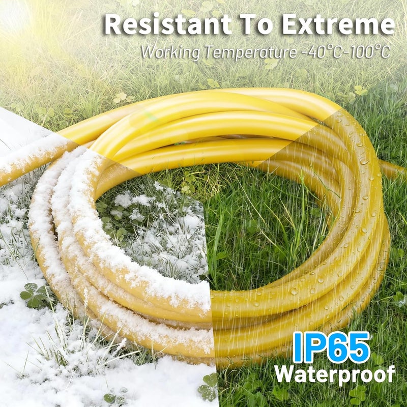 Vockjour 15FT 30 Amp Generator Cord, Outdoor Heavy Duty 4 Prong Extension Cord with Twist Lock, NEMA L14-30P/L14-30R, 30A 125/250V, 10 Gauge, STW, for Home Emergencies, RVs, ETL Listed, Yellow - Image 4